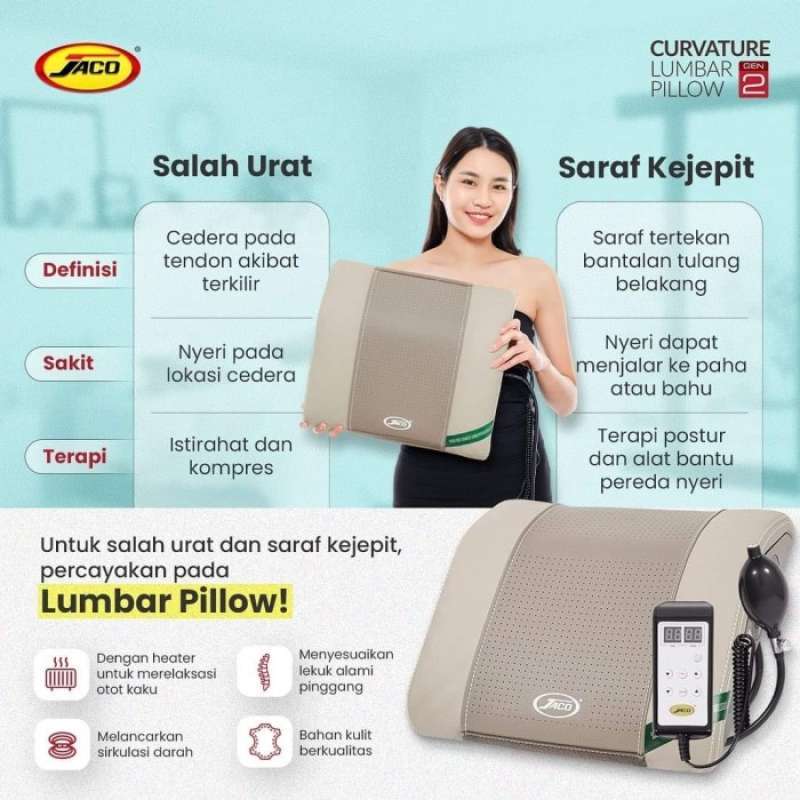 Promo Jaco Lumbar Pillow Gen 2 Syaraf Terjepit Ini Solusinya No 1 Asli Jaco Diskon 33 Di Seller Medika Lestari Tugu Selatan Kota Jakarta Utara Blibli