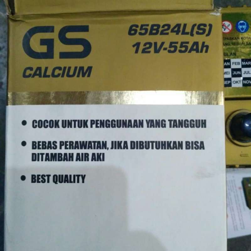 Promo Aki Mobil Battery Gs Astra Type Calcium 65b24ls 12v - 55ah Diskon