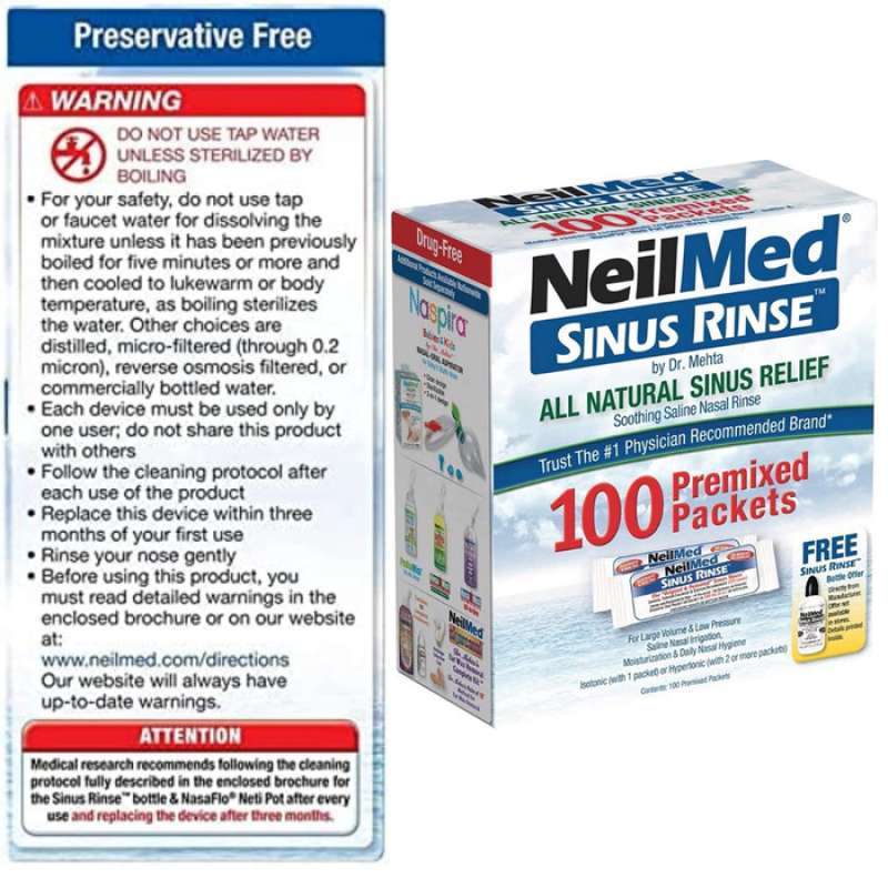 Neil Risne Promo Neilmed Neil Med Sinus Rinse All Natural Relief 100 Premixed ...