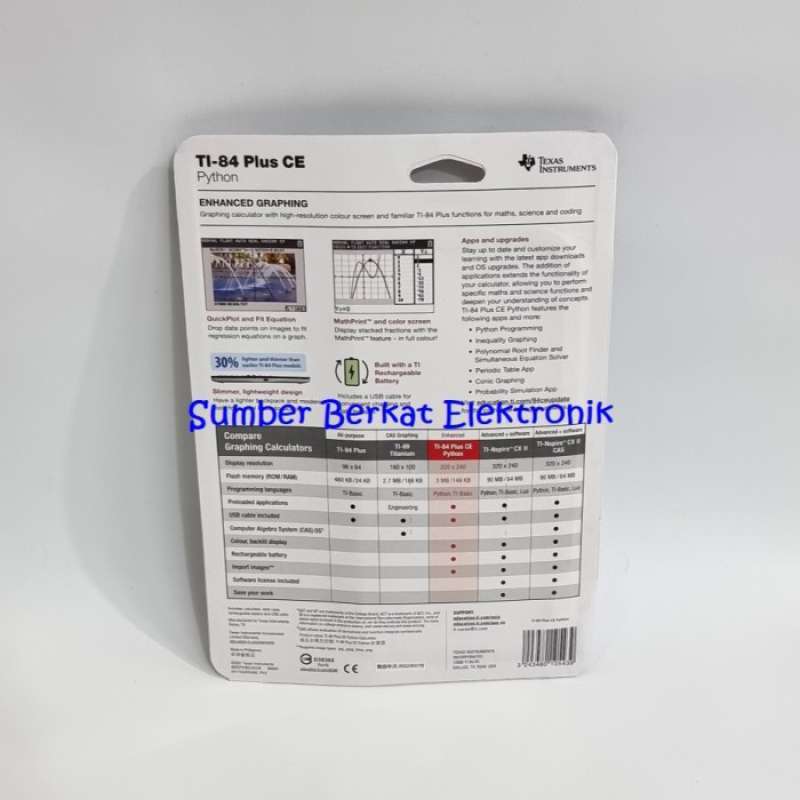 Texas Instruments Rfab Promo Promo Calculator Kuliah/sekolah Texas Instruments Ti-84 Plus Ce ...