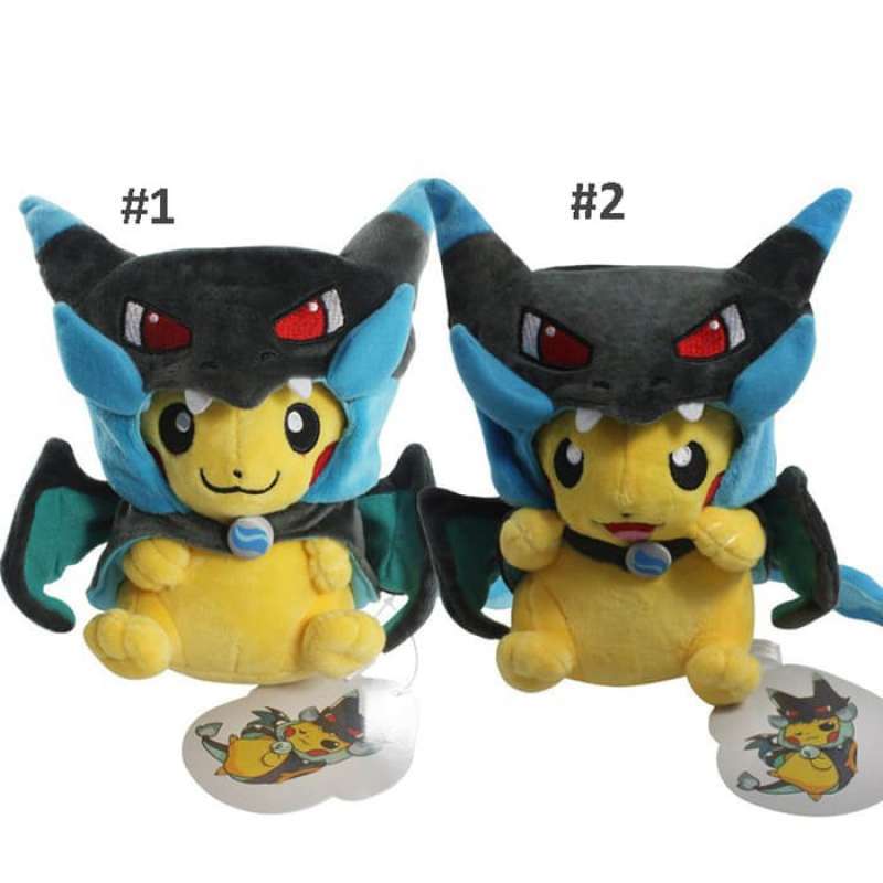 Pikachu mega charizard x plush deals