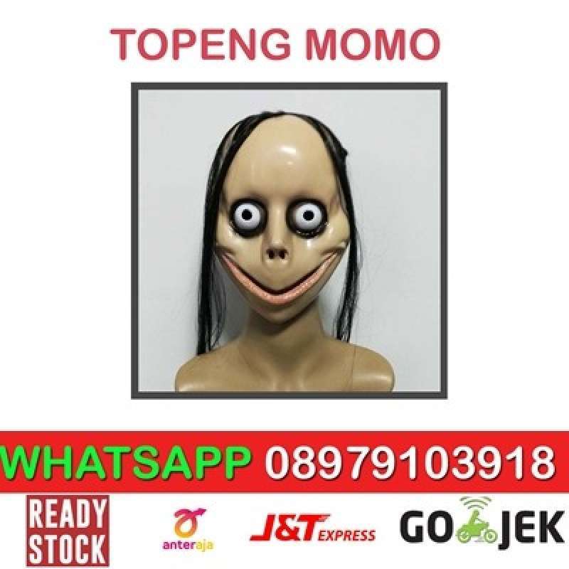 Promo Topeng Acara Halloween Momo Mask Seram Dan Berambut Diskon 23% Di ...