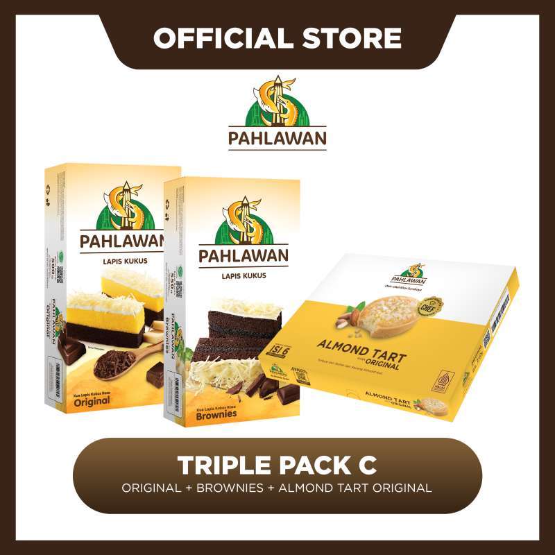 Jual Triple Pack C (reguler Original + Brownies + Almond Tart