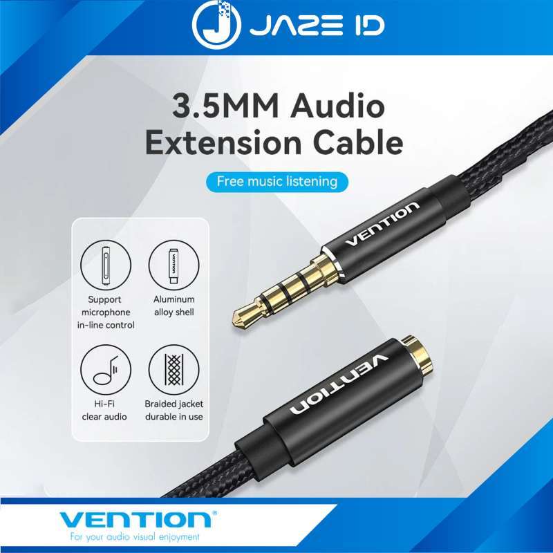 Vention Kabel Audio Mic Aux TRRS Male to Female Braided 8m 10m