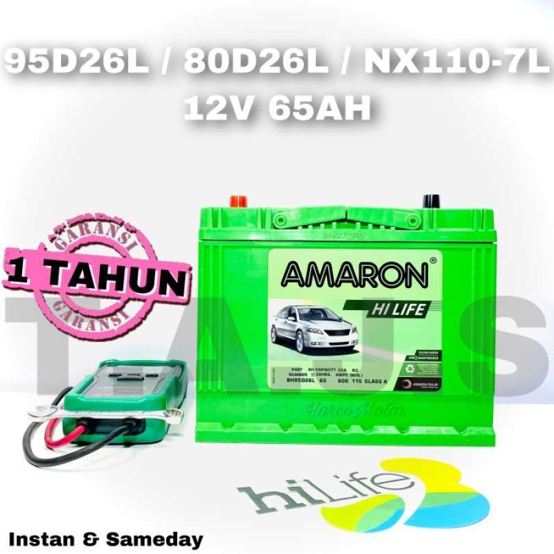 Promo Aki Mobil Fortuner Diesel 95d26l Amaron Hi Life Garansi 1 Tahun