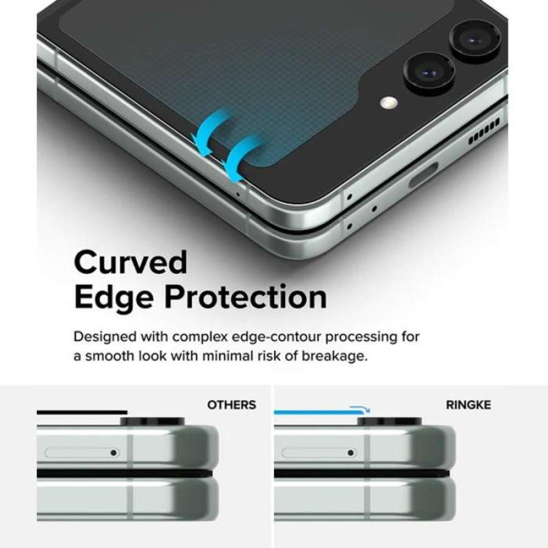 Tempered Glass Samsung Galaxy Z Flip 5 Ringke Cover Display Clear 9H