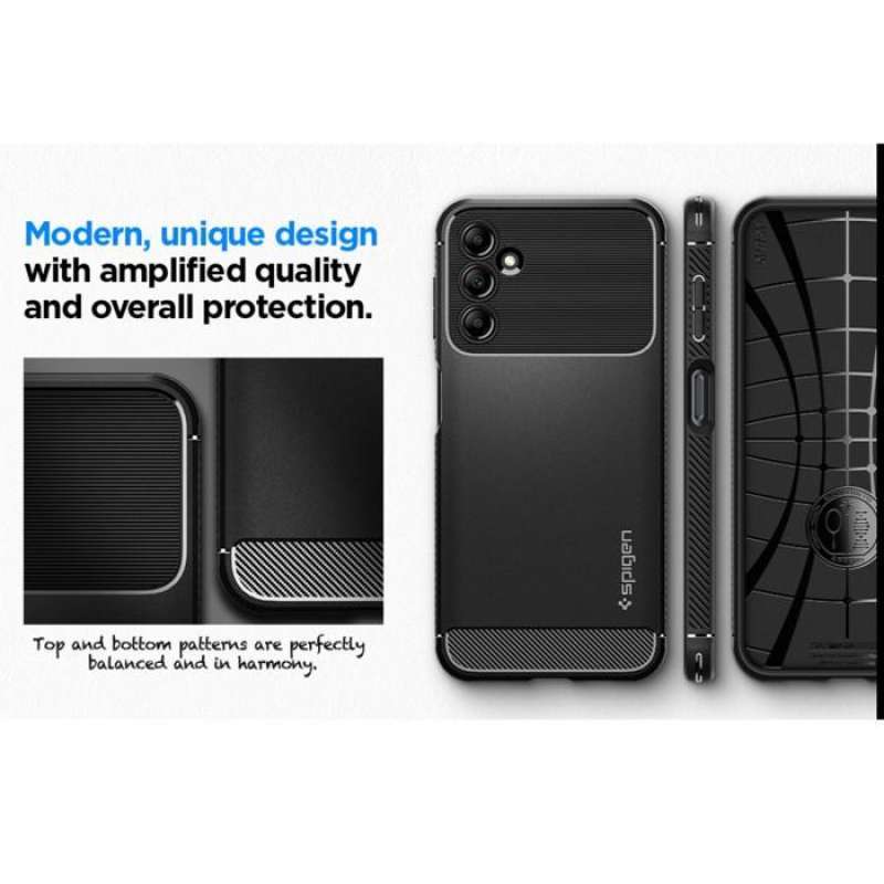 Case Samsung Galaxy A14 5G Spigen Rugged Armor Carbon TPU Soft Casing