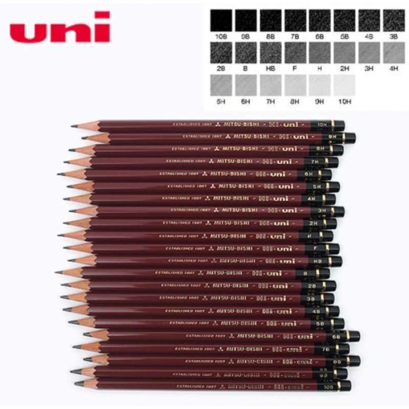Mitsubishi Hi-uni Art 22 Different Hardness Pencil Set 10h to 10b Made in Japan for sale online