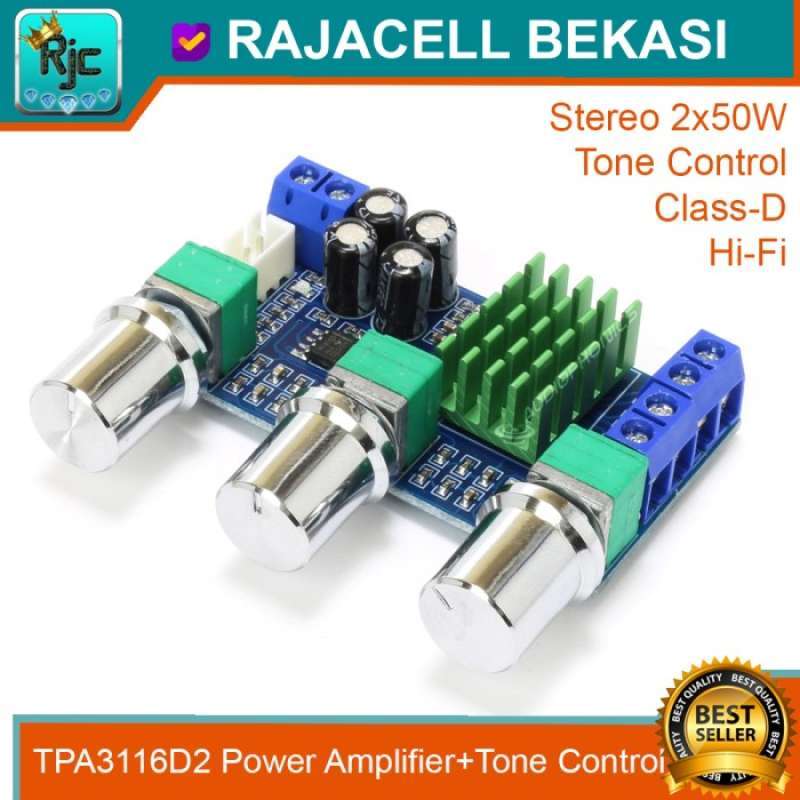 Promo Tpa3116d2 Power Amplifier Class-d 2x 50watt + Tone Control ...