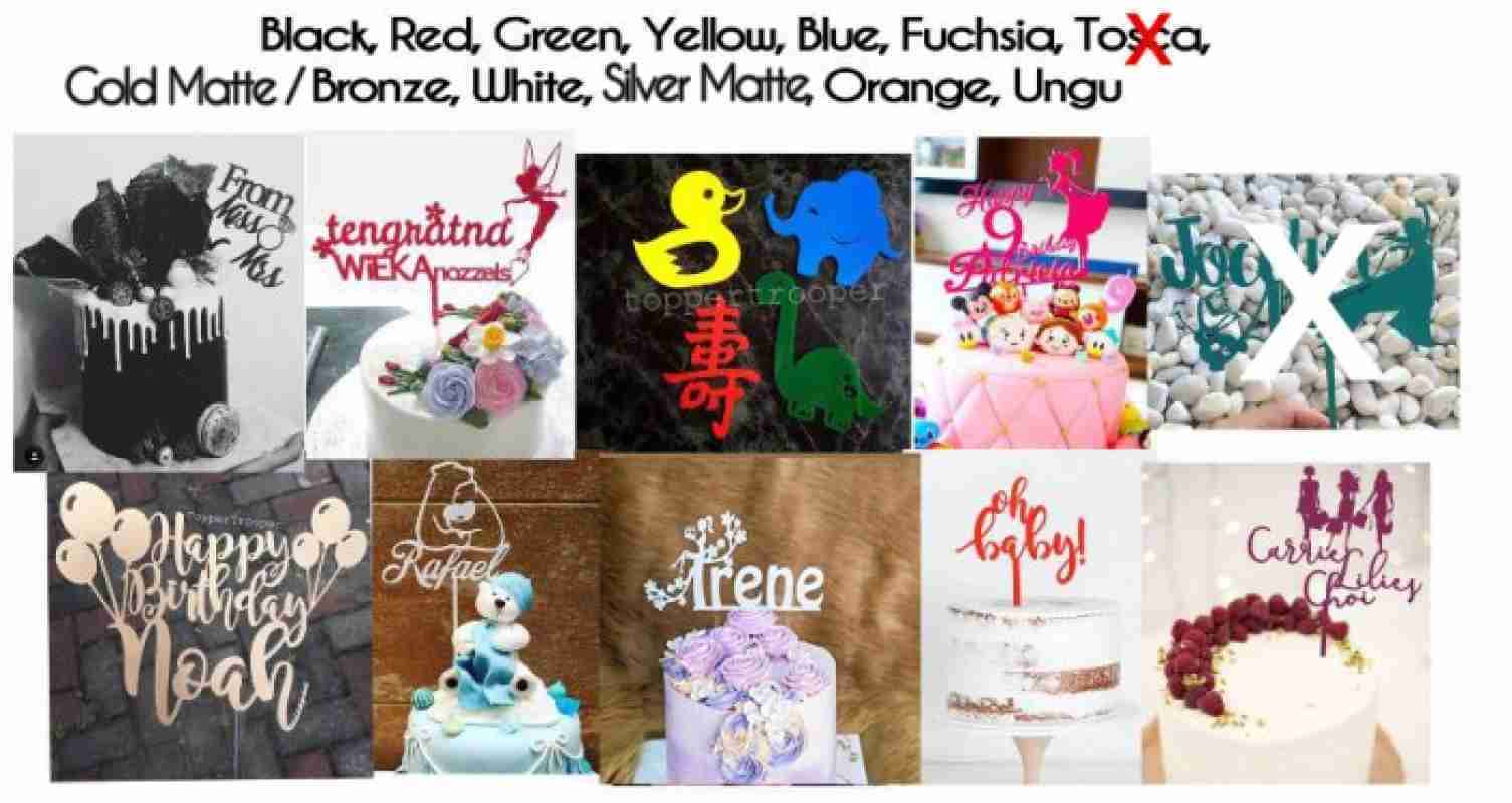 Jual Cake Topper/topper Kue Happy Birthday/selamat Ulang Tahun Mandarin