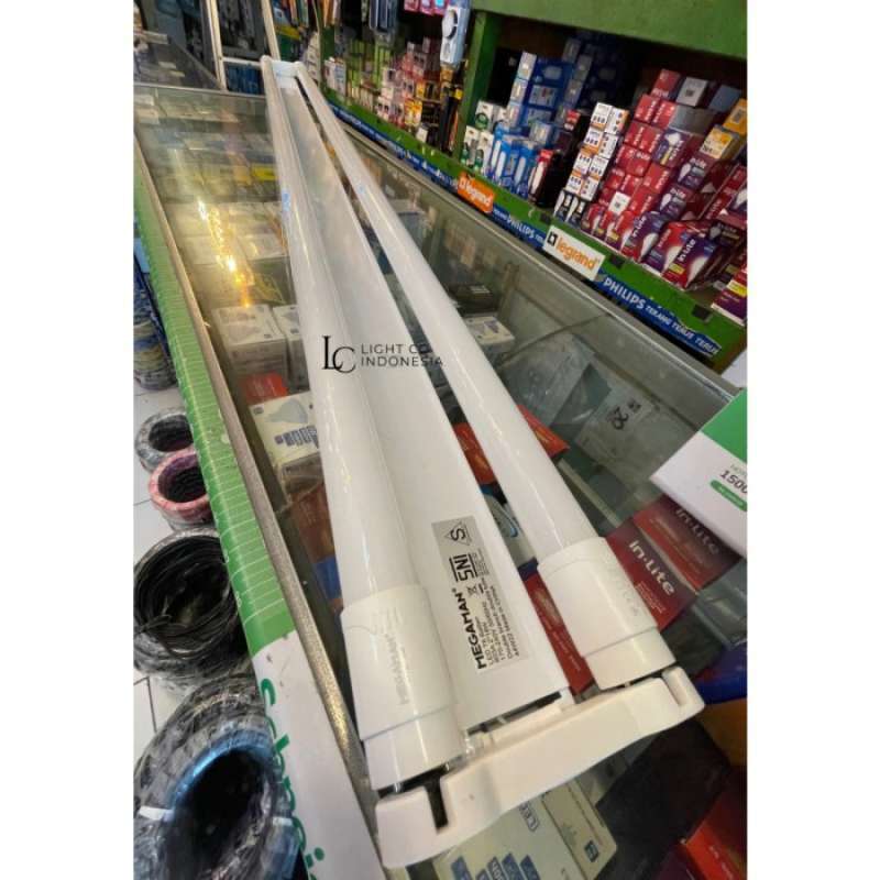 Jual Rumah Lampu Tl 2x36 2x20w Led / Kap Tl Led Isi 2lampu - Housing