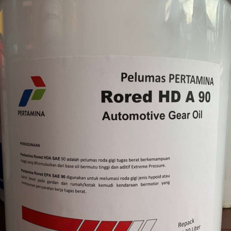 Oli Rored Promo Oli Gardan Pertamina Rored Hd A 90 Pelumas Gl5 Isi 20 Liter ...