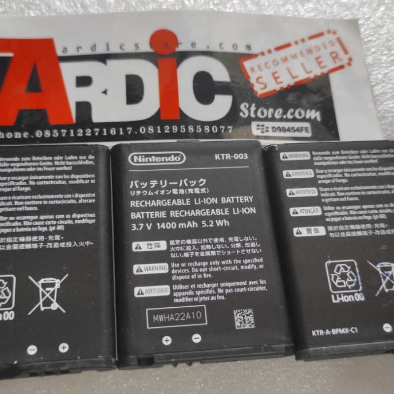 Jual Baterai Batre Battery New 3ds Ktr003 Ktr003 Super Original Mesin