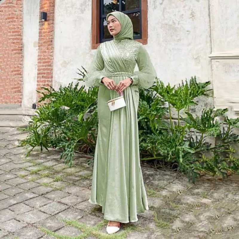 Jual Dress Kondangan Brukat Modern Kekinian Premium Hijab Bridesmaid Di Seller Zati Shop Cengkareng Timur Kota Jakarta Barat Blibli