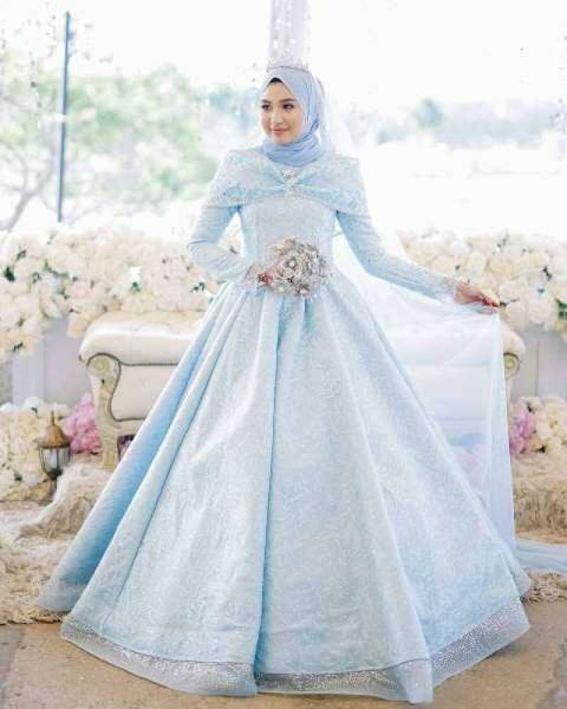 Dress pengantin hijab best sale