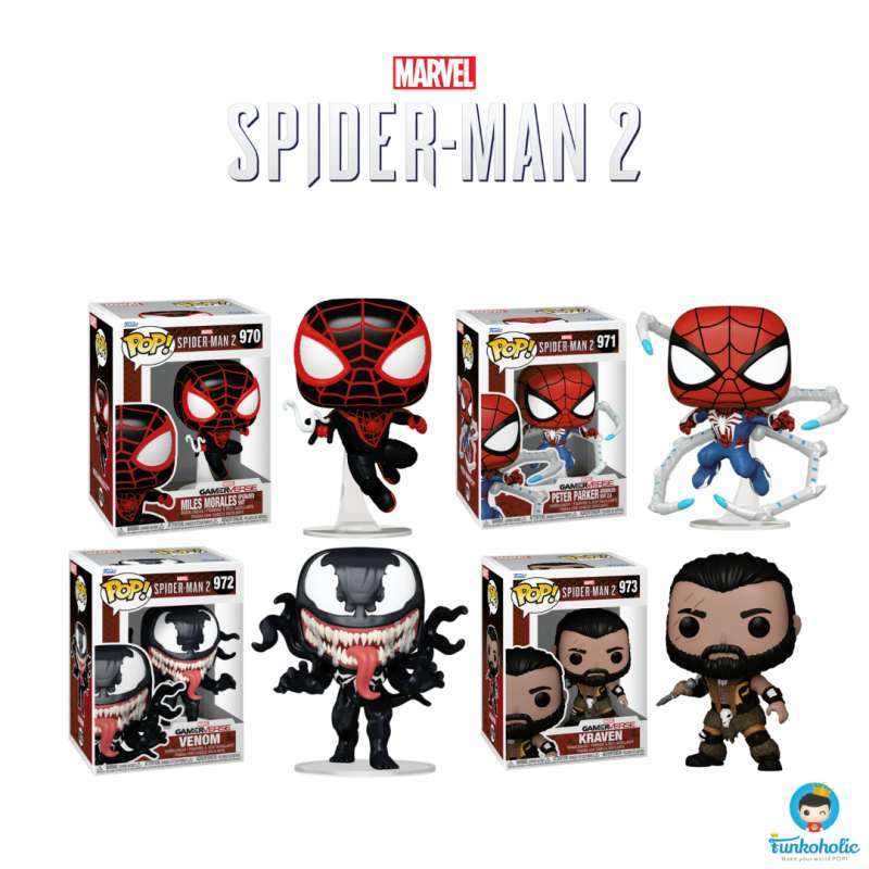 Funko Pop Set Promotion Marvel s Spider Man 2 4 ITEMS