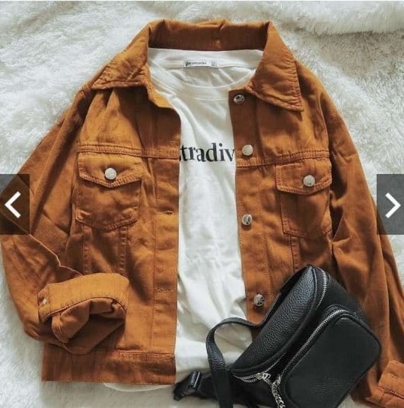 Jaket jeans mustard best sale