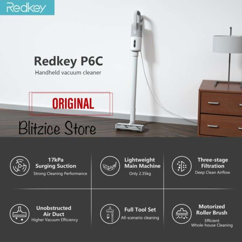 Promo Redkey P6c 2 In 1 Handheld Wired Vacuum Cleaner Penyedot Debu ...