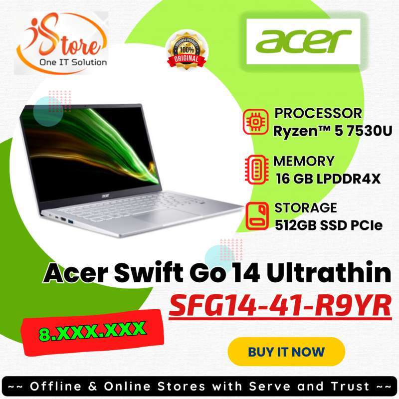 Swift R9yr Jual Acer Swift Go 14 Ultrathin Sfg14-41-r9yr_ryzen 5-7530u/16gb/512gb ...