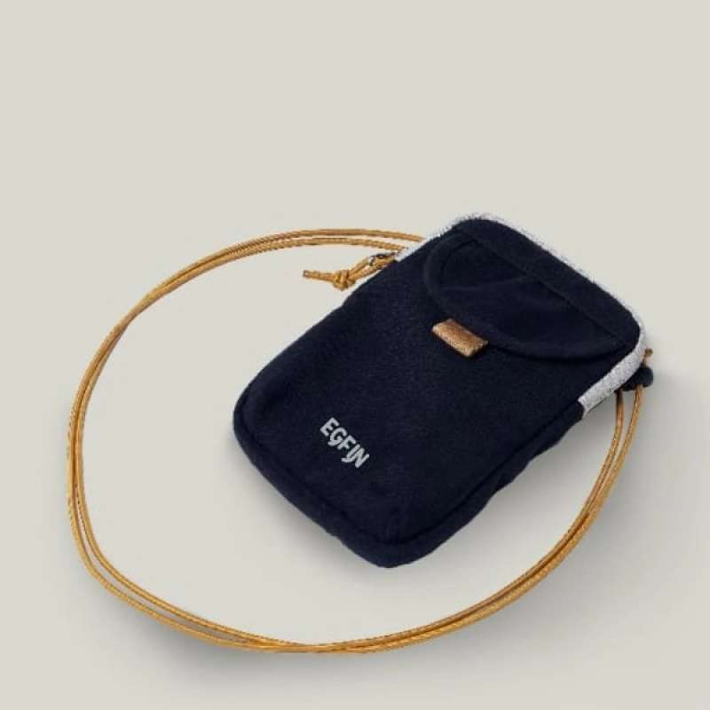 tas selempang mini slingbag pria wanita tas hp dompet model kekinian  cream hitam eg fin
