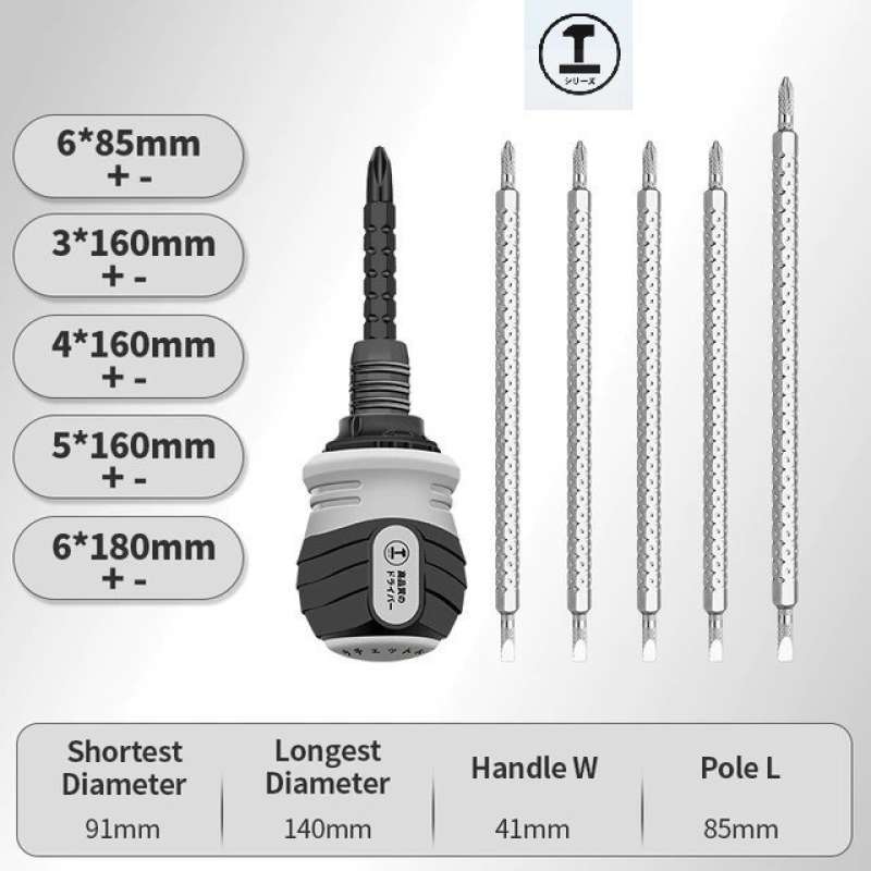Retracktable Screwdriver Promo Greener 12-in-1 Dual-purpose Retractable Screwdriver Set Obeng ...