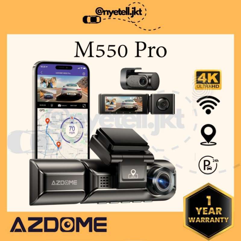 AZDOME 4K Dashcam Auto 4K+ 1080P+ 2,5K Foran Bagpå