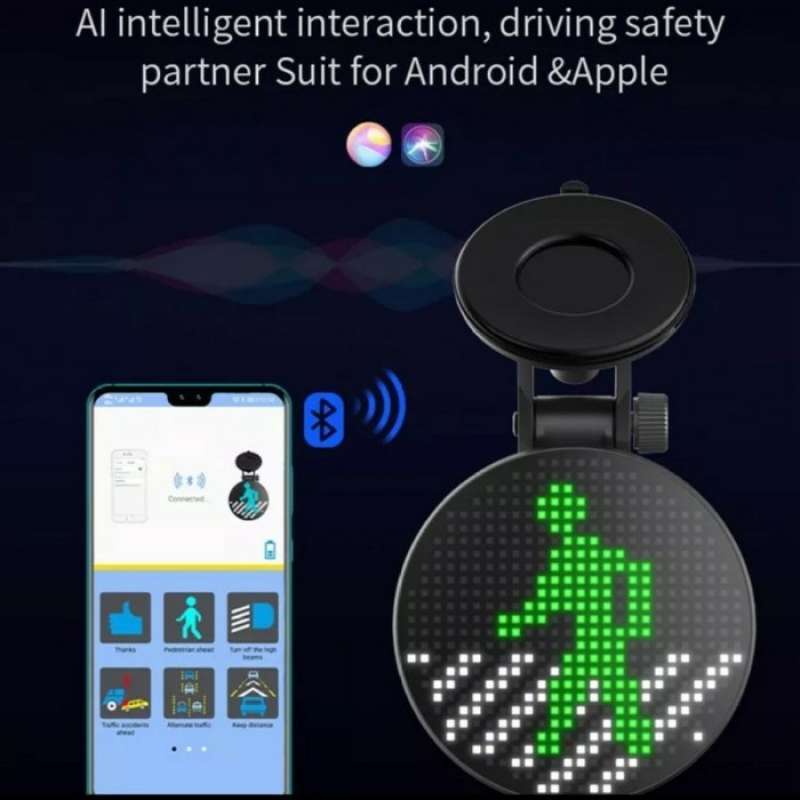 Promo Car Led Screen Display Rear Window Animated Emoticon Bluetooth ...