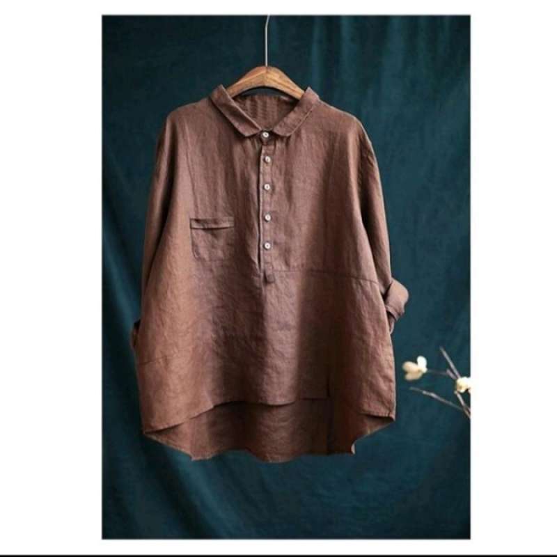 kamili_2201TP04 COTTON はぐくみ LINEN OVER BLOUSE