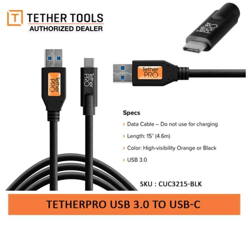 Ensemble de départ Tether Tools USB-A 3.0 a USB-C Orange main image 1