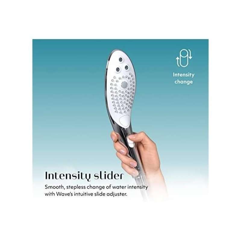 Womanizer Wave 2in1 stimulatie douchekop - Persoonlijke stimulator met speciale waterstralen - Drie verschillende waterpatronen - Multifunctioneel stimulerend watermassageapparaat - Zilver