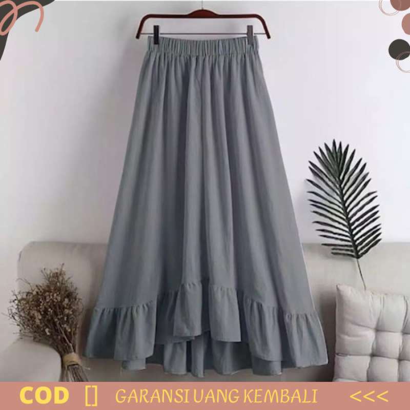 Promo Rok Maxi Skirt Bawahan Wanita Panjang Linen Model Terbaru Abu abu Abu abu Diskon 2 Di Seller Zenomic Store Cengkareng Barat Kota Jakarta Barat Blibli