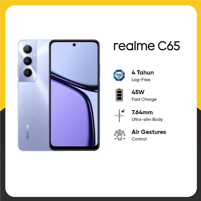 Promo Realme C65 8/128gb (tuv Sud 4 Tahun Lag-free | 45W Fast