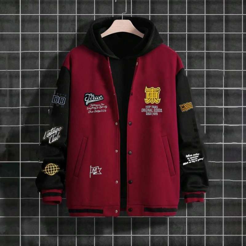 Jaket Baseball Varsity Hoodie FULL BORDIR Jaket Varsity Pria Wanita Vintage New Arrival jaket Baseball Pria Wanita Terbaru 2024