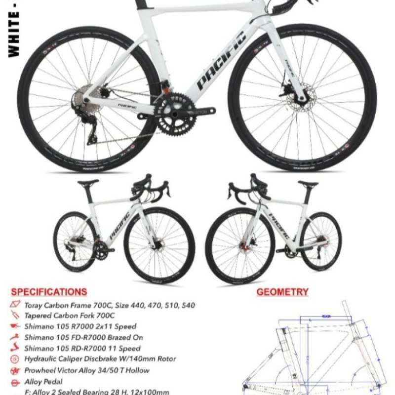 Pacific carbon road bike sales