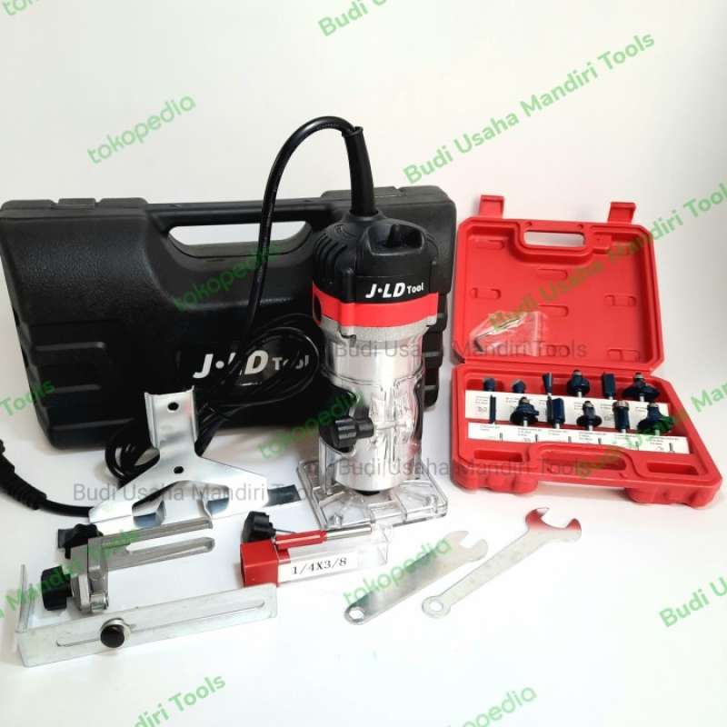 Promo Promo- Mesin Router Trimmer Kayu Set Dengan Mata Router 12 Pcs ...