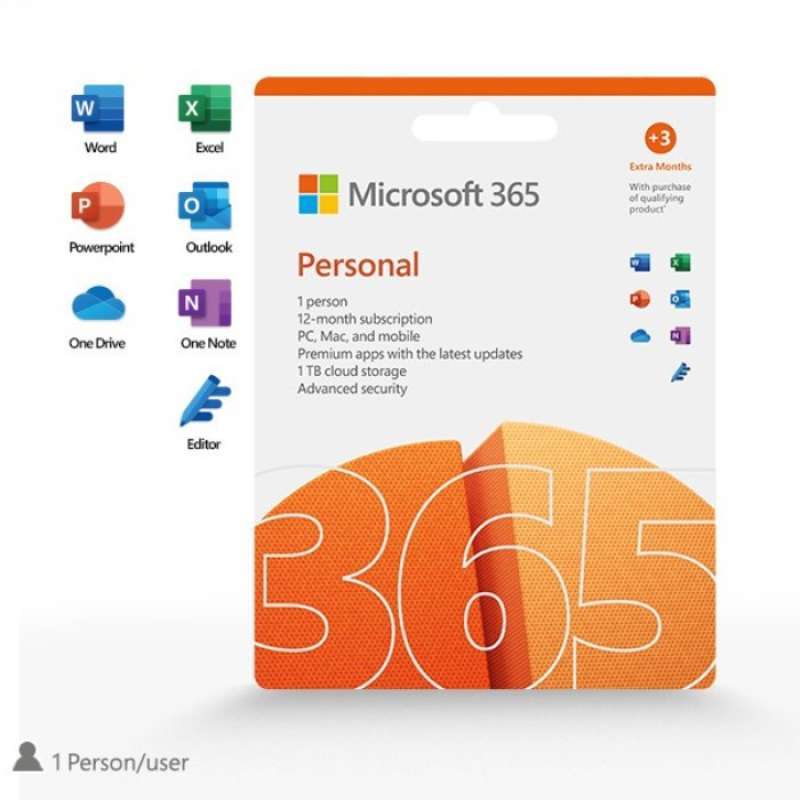 Jual Microsoft Office 365 Personal (1 Person) 12 Month Subscription Di ...