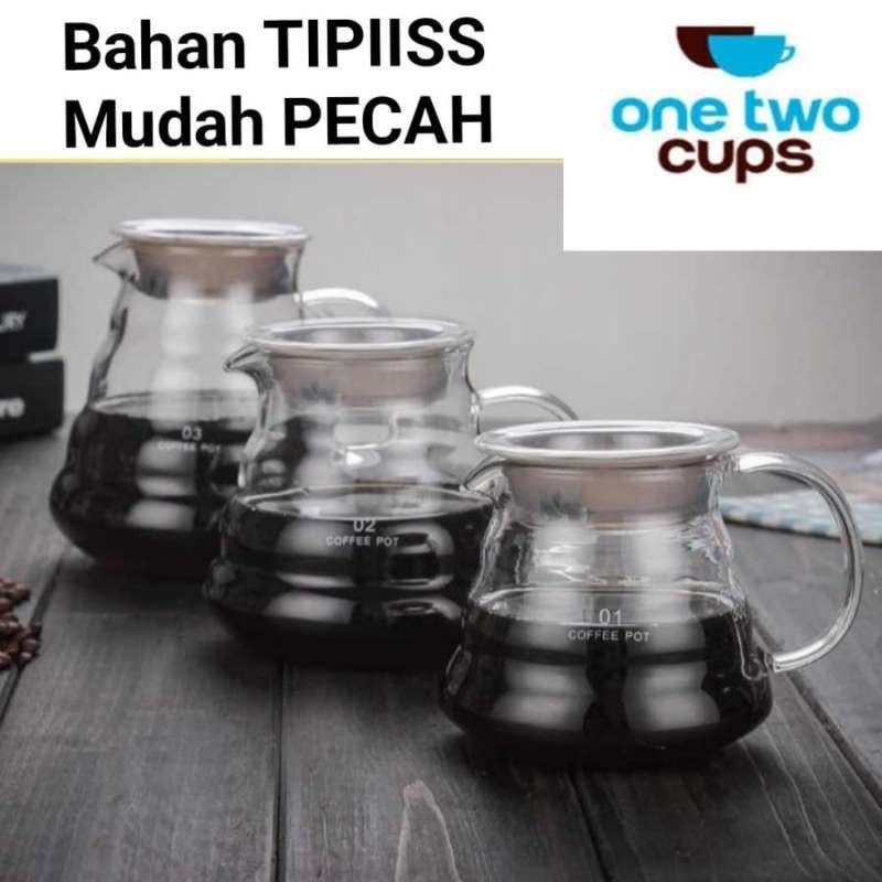 500ml Glass Coffee Pot Server, Clear Tea Pot Coffee Carafe Glass Teapot Restaurant Coffee Server Glass Teakettle With Wood Lid For Cafe Brown