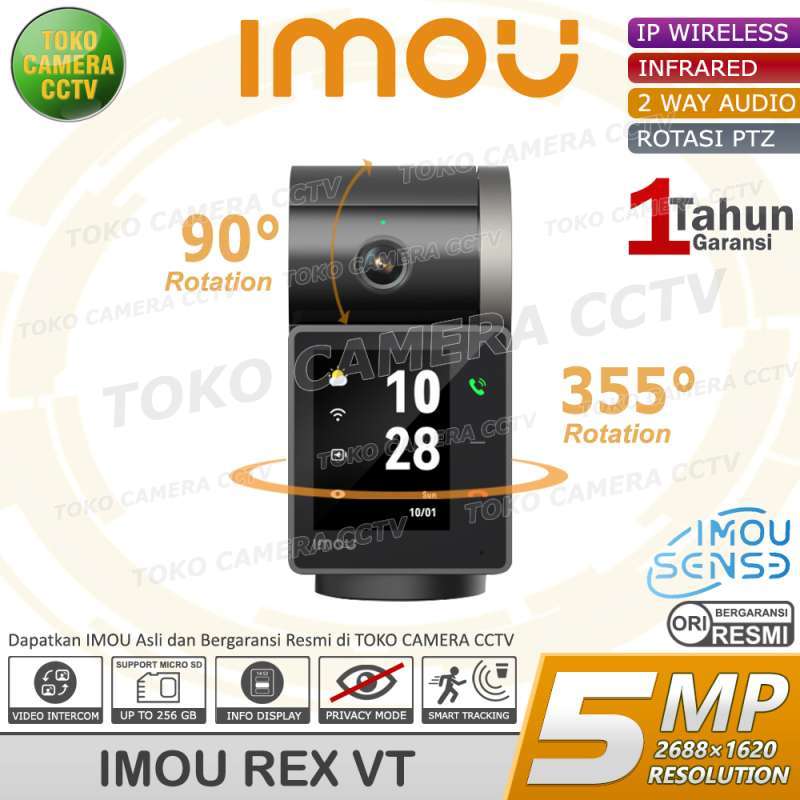 IMOU REX VT 5MP 3K KAMERA CCTV WIFI CAMERA VIDEO INTERCOM PAN TILT AUDIO  SIRENE