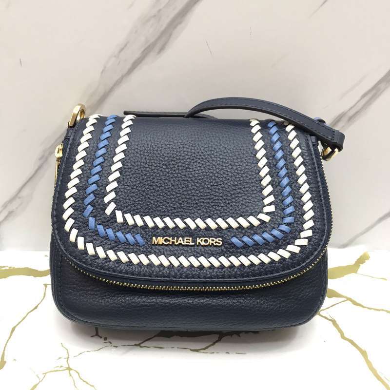 SALE MICHAEL KORS Bedford Flap Small in Blue Multi Leather