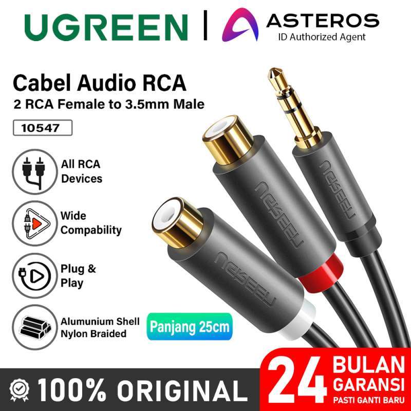 Jual Ugreen Kabel Aux 3.5mm Male To 2 Rca Female Jack Audio Stereo ...