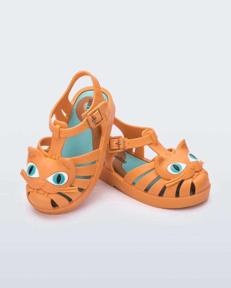 Mini Melissa SS25 Possession Cat Bb Orange/Blue Sandal Anak Perempuan  (36130BG2140) - Main Image
