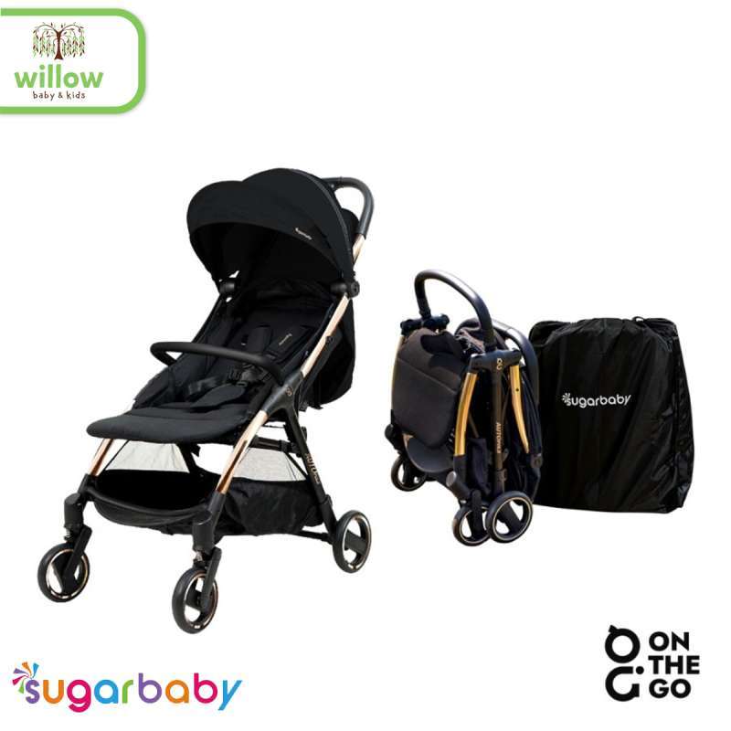 Jual Stroller Sugar Baby On The Go Auto Fold Black Gold Di