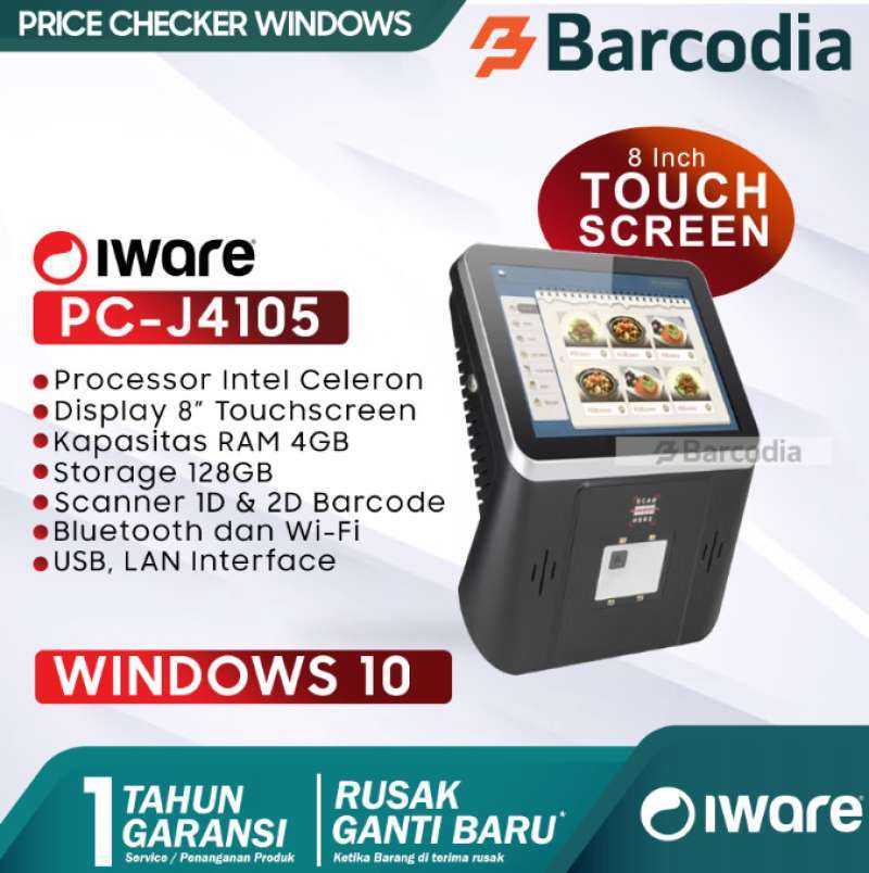 Price Checker In Store Scanner. Shop Jual Price Checker Iware J4105 Touchscreen 8 Inch Windows 10 4/128gb ...
