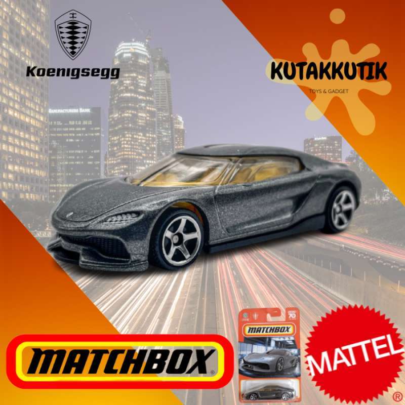 Voiture Miniature MATCHBOX 1/64 Koenigsegg Gemera 2021 - Modèle 2023 #45/100, Gris