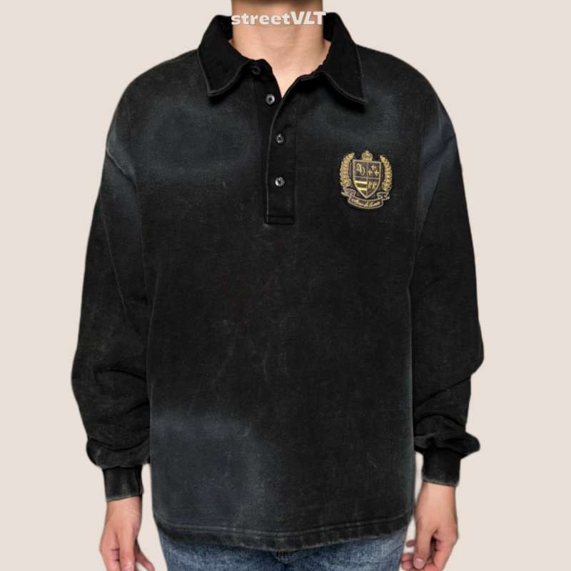 [ADLV] WASHING EMBO RUGBY SWEATSHIRT /追跡付 ADLV】 WASHING EMBO RUGBY SWEATSHIRT / 追跡付 トップス