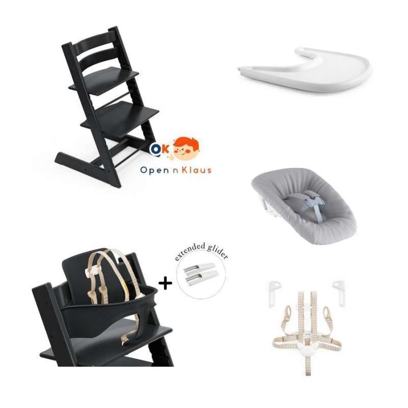 Stokke Tripp Trapp high chair with tray harness baby seat newborn set