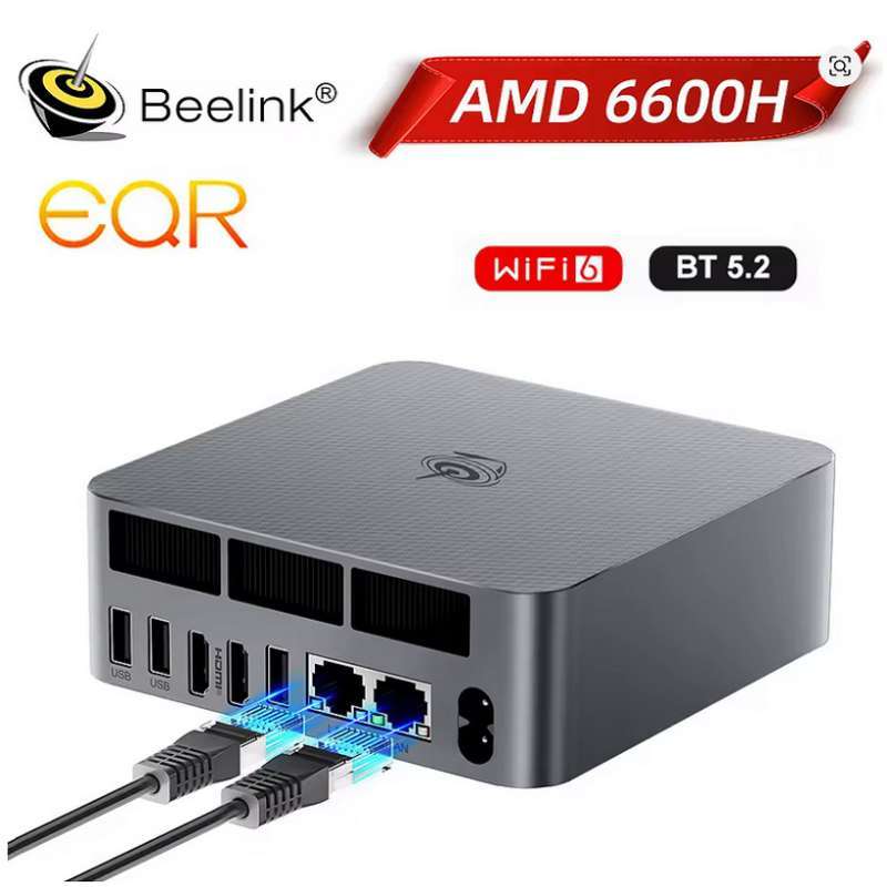 ミニPC Beelink EQ Ryzen6600H DDR5 16GB SSD500GB BEELINK EQR6 6600H MINI PC RYZEN 5 16GB 500GB SSD DDR5 WIFI 6 4K