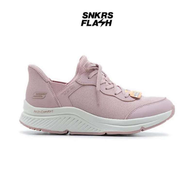 Promo Sepatu Sneakers Unisex Skechers Bobs Arch Comfort Swt Pink
