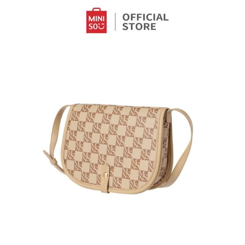 Miniso MNS Series Crossbody Bag Tote Shoulder Bag Elegant Designer Style  Handbag Tas Wanita Retro Yang Modis
