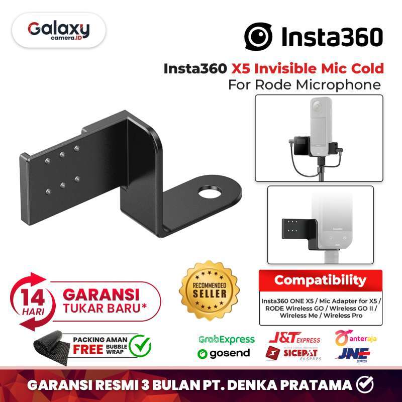 Insta360 X5 Invisible Mic Cold Shoe for Rode Microphone Garansi Resmi